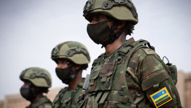 Rwandan soldiers in Kigali, Rwanda