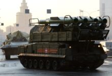 Buk-M2 anti-aircraft missile launcher