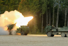 U.S. Soldiers assigned to 3rd Battalion, 27th Field Artillery Regiment, 18th Field Artillery Brigade, 82nd Airborne Division, supporting 3rd Infantry Division, demonstrate M142 High Mobility Artillery Rocket System (HIMARS) operations to NATO’s enhanced Forward Presence Battle Group Estonia allies during a live-fire exercise at Estonian Central Training Area​, Estonia, Sept. 27, 2023. The 3rd Infantry Division’s mission in Europe is to engage in multinational training and exercises across the continent, working alongside NATO allies and regional security partners to provide combat-credible forces to V Corps, America’s forward deployed corps in Europe. (U.S. Army photo by Sgt. Cesar Salazar Jr.)