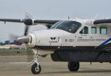Gabriele Di Francesco, Xwing safety pilot, prepares for takeoff in N101XW, a Cessna 208B Grand Caravan that flies autonomously, at McClellan Airfield in Sacramento, California, Jan. 27, 2024. AFWERX, the innovation arm of the Department of the Air Force, has awarded Xwing two Small Business Innovation Research contracts, a Phase Two in March 2023 to conduct autonomous flight trials and optimize the technology for future missions and a Phase Three in December 2023 to demonstrate the capability in an operationally relevant environment. Xwing's autonomous flight technology allows its aircraft to taxi, takeoff, fly to a destination, avoid airborne and ground threats, and land, without any human input. (U.S. Air Force photo by Matthew Clouse)