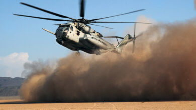 A US Marine CH-53E Super Stallion