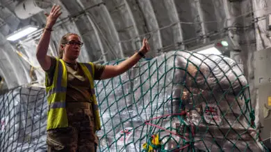 A Royal Air Force C-17 Globemaster arrived in Egypt on the 23rd of November 2023 to deliver UK Aid. The fourth UK aircraft carrying humanitarian aid landed in Al Arish, Egypt, for onward transfer to Gaza. The RAF flight carried 23 tonnes of humanitarian aid, including 4,500 blankets and 4,500 sleeping mats for distribution by the United Nations Relief and Works Agency (UNRWA). Defence Secretary Grant Shapps said: The RAF continues to deliver on the UKs commitment to helping those in need by operating flights into the region to provide urgent humanitarian support which will save civilian lives. The UK is driving international efforts to support the humanitarian response in Gaza, working closely alongside partners and allies to de-escalate the situation.