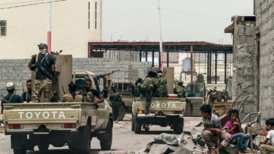 Al-Qaeda fighters in Aden, Yemen