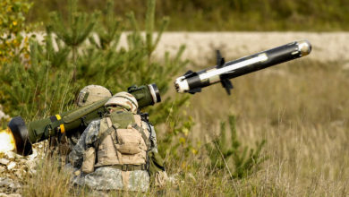 FGM-148 Javelin anti-tank guided missile launch