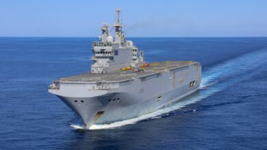 The French Navy amphibious assault ship FS Mistral