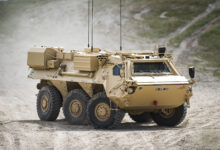 Fox six-wheeled armored vehicle