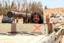 A Government of National Accord (GNA) fighter in Abu Qurain, Libya.
