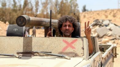 A Government of National Accord (GNA) fighter in Abu Qurain, Libya.