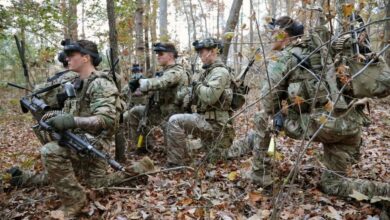Soldiers using Integrated Visual Augmentation System (IVAS) in training.