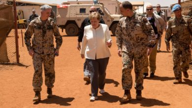 German Chancellor Angela Merkel in Gao, Mali