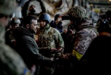 Zelensky visits troops