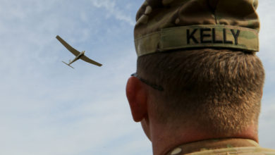 Landing an RQ-20 Puma UAV