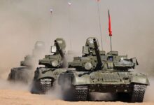 T-80 battle tanks