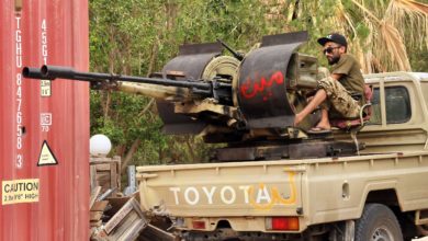 UN-recognized Libyan Government of National Accord (GNA) fighters clash with forces loyal to strongman Khalifa Haftar south of Tripoli on June 1, 2020.