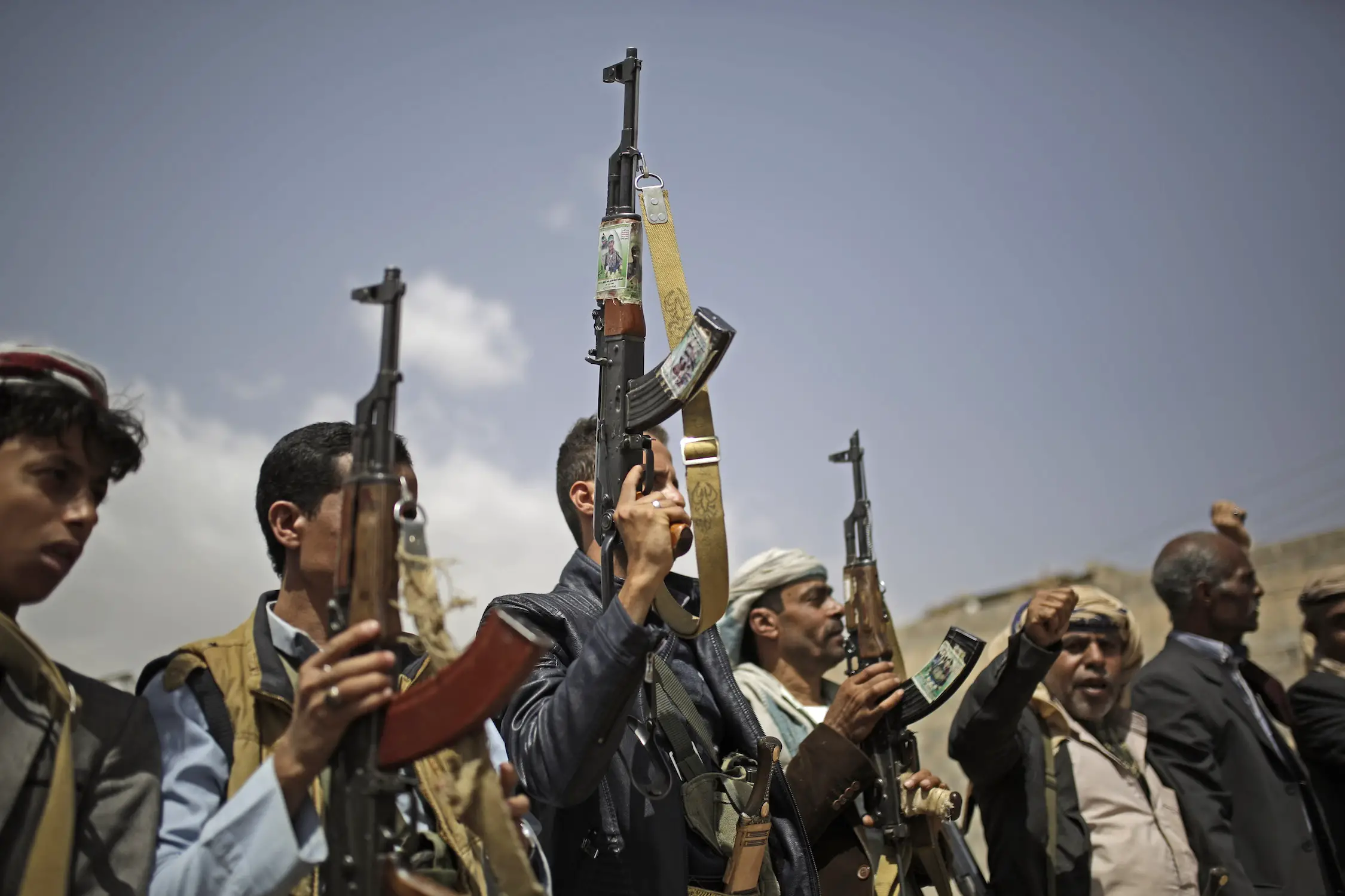 Houthi fighters in Yemen