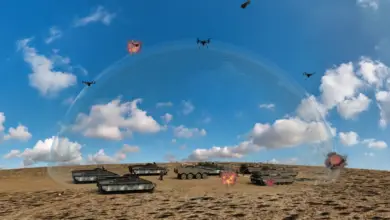 Artist impression of how the laser defense system could work.
