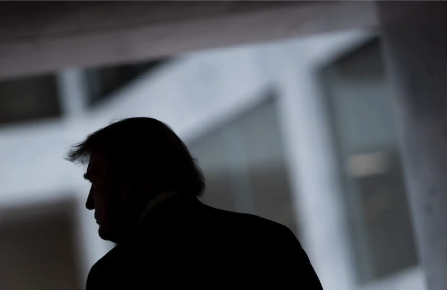 President Trump leaves after speaking at a news conference following the Senate Republican policy luncheon on Capitol Hill on May 19